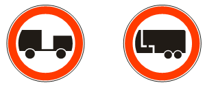 Zabrana saobraćaja za motorna vozila koja vuku priklju?no vozilo(II-10) (II-10.1)