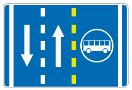 saobraćajna traka za vozila javnog prevoza putnika(III-69)