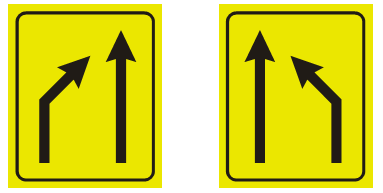 Znak zatvaranje saobraćajne trake III-87 i III-87.1